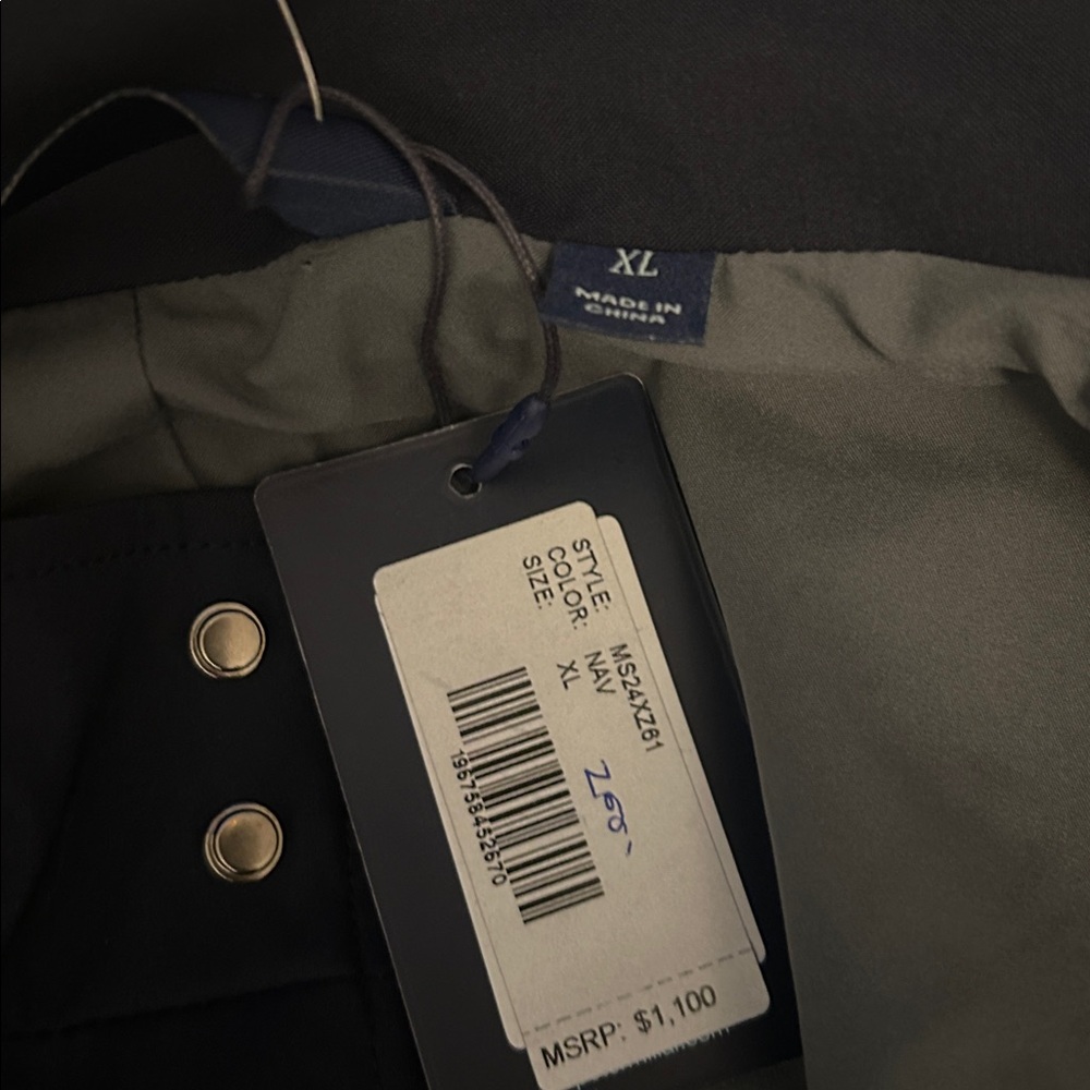 NWT Peter Millar Excursionist Flex City Car Coat Navy Wool Blend Jacket Men's XL - Picture 12 of 13